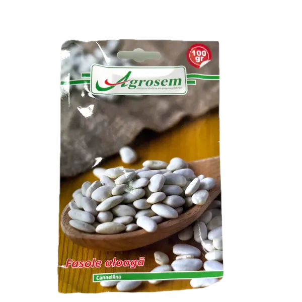 Seminte fasole pitica pentru boabe albe Cannelino 100 gr, Agrosem - Default Title