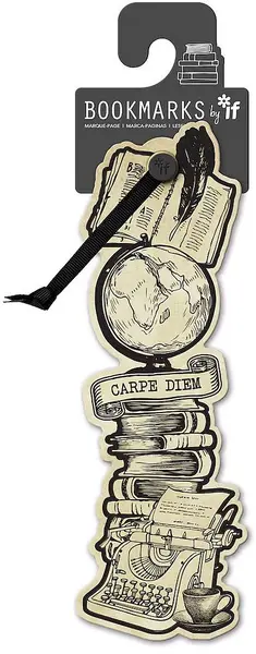 Semn de carte cu panglică IF Academia - Carpe Diem