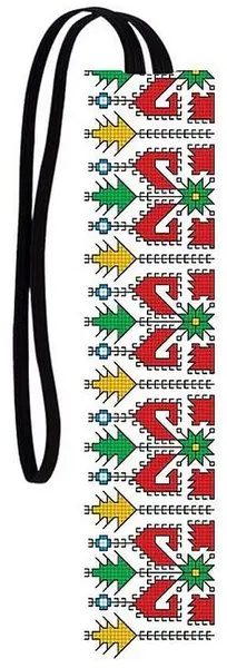 Semn de carte cu șnur Simetro Books - Broderie