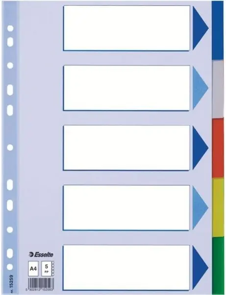 Semn de carte Esselte - A4, 5 teme