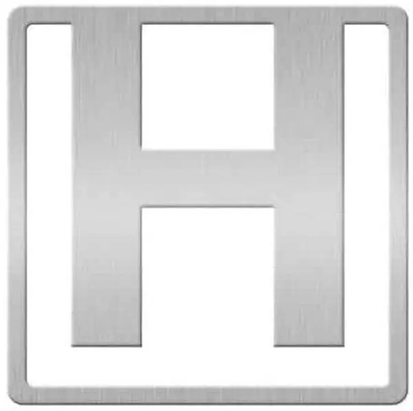 Semn de carte Helvetica - Litera H
