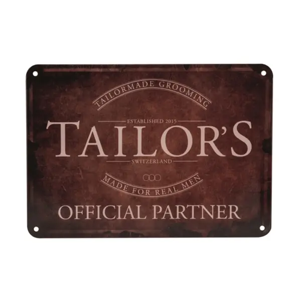 Semn metalic Tailors 21x15 cm