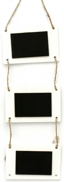 Semne din lemn Em Art - 9 x 6 x 0.45 cm, albe