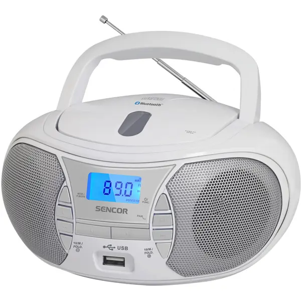Sencor Radio portabil, Sencor, Bluetooth, USB, MP3, Alb (SPT 2700WH)