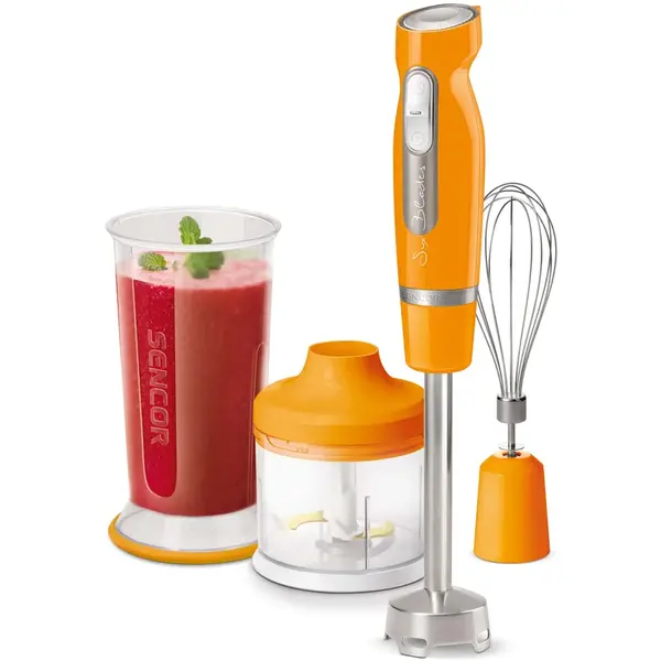 Sencor Set Sencor SHB 4463OR-EUE3 Botmixer, 1000W, 700ml cana de amestecat, portocaliu