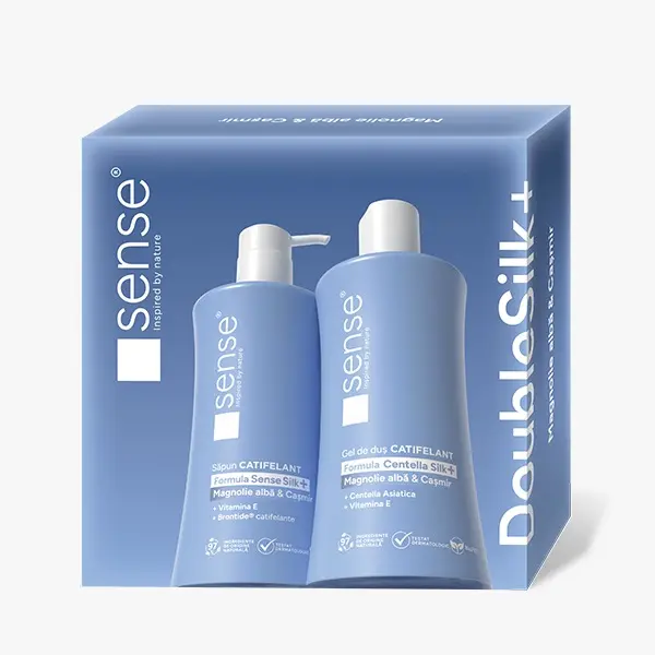 Sense Doublesilk+ Magnolie Set (Gel de dus 330ml+Sapun maini 330ML) Cahm Europe