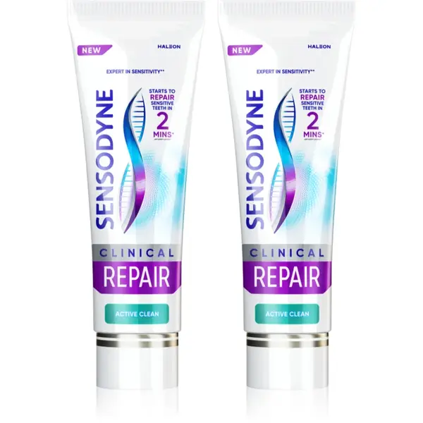 Sensodyne Clinical Repair Active Clean pastă de dinți 2x75 ml