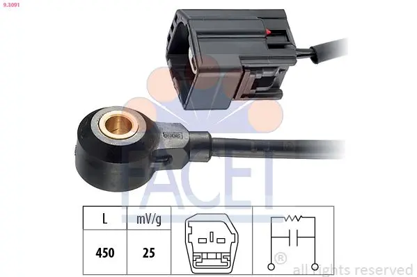 Senzor batai FACET Made in Italy - OE Equivalent 9.3091