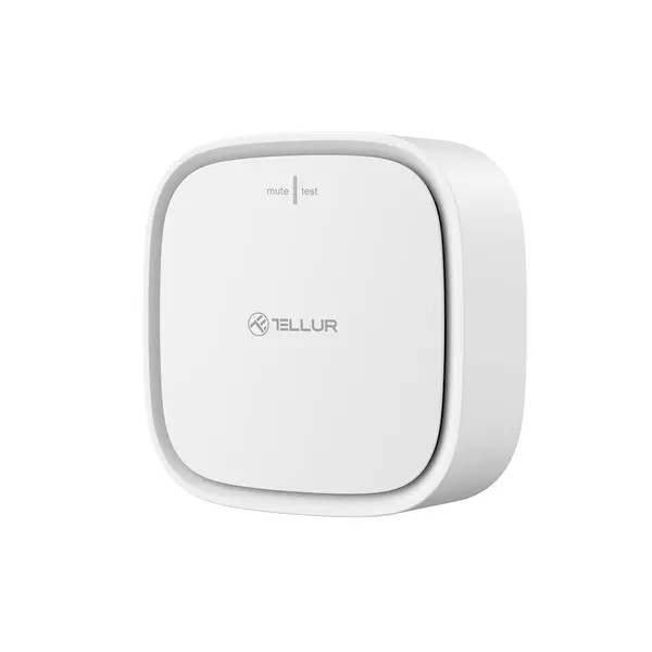 Senzor de gaz Tellur TLL331291, Wi-Fi, DC12V 1A, Alb