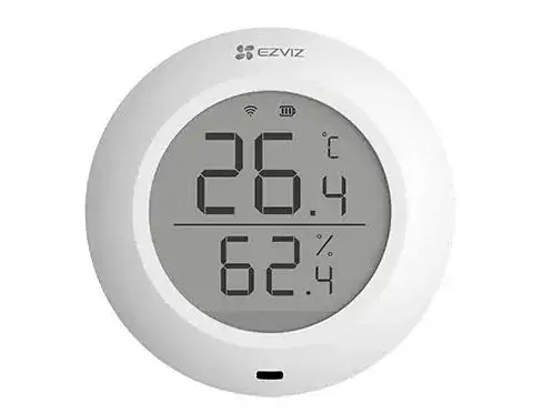Senzor de temperatura si umiditate Ezviz CS-T51C, ecran 1.8", Wi-Fi 2.4GHz, baterie CR2450