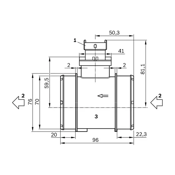 senzor debit aer BOSCH 0 281 006 054
