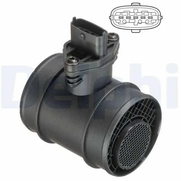 Senzor debitmetru (5 pin, modul) potrivit HYUNDAI H-1 TRAVEL, SANTA FE I, TRAJET, TUCSON, TUCSON SUV; KIA SPORTAGE II 2.0D 2.5D 04.01-