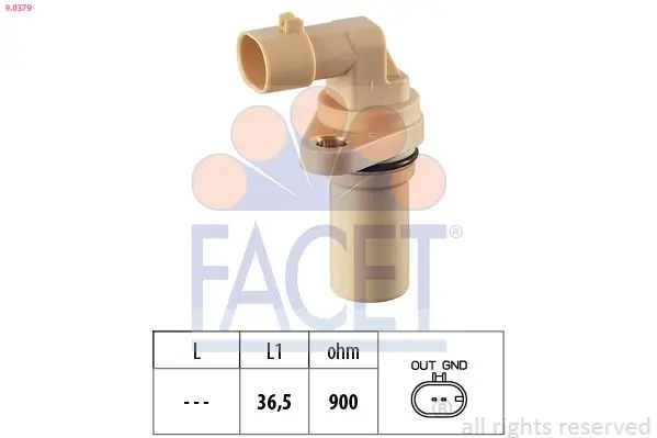 Senzor impulsuri, arbore cotit FACET Made in Italy - OE Equivalent 9.0379