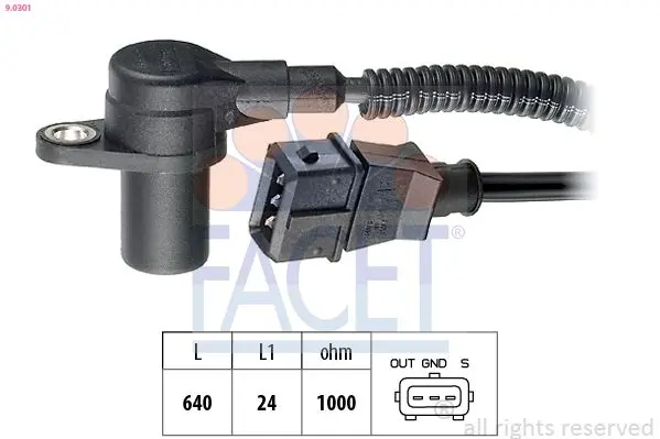 Senzor impulsuri, arbore cotit FACET Made in Italy - OE Equivalent 9.0301