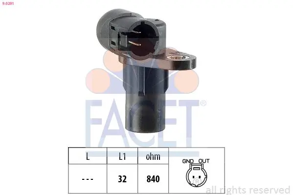 Senzor impulsuri, arbore cotit FACET Made in Italy - OE Equivalent 9.0291