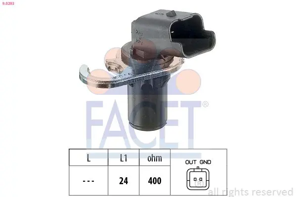 Senzor impulsuri, arbore cotit FACET Made in Italy - OE Equivalent 9.0293