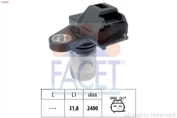Senzor impulsuri, arbore cotit FACET Made in Italy - OE Equivalent 9.0509