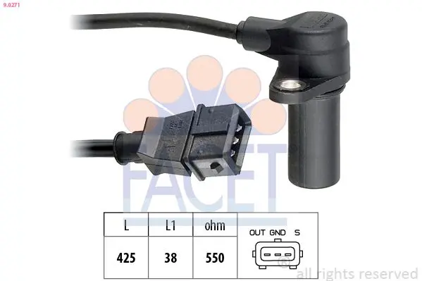 Senzor impulsuri, arbore cotit FACET Made in Italy - OE Equivalent 9.0271
