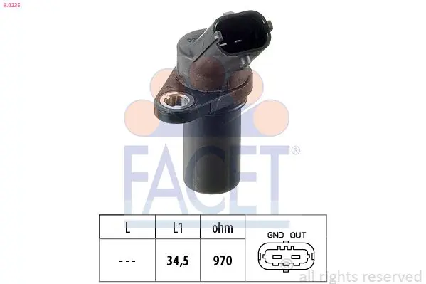 Senzor impulsuri, arbore cotit FACET Made in Italy - OE Equivalent 9.0235