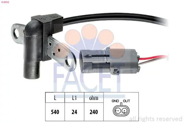 Senzor impulsuri, arbore cotit FACET Made in Italy - OE Equivalent 9.0016