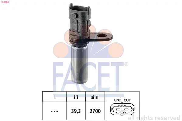Senzor impulsuri, arbore cotit FACET Made in Italy - OE Equivalent 9.0288