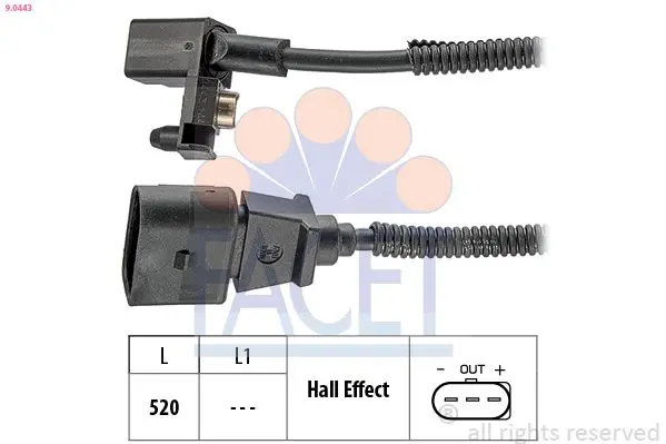 Senzor impulsuri, arbore cotit FACET Made in Italy - OE Equivalent 9.0443