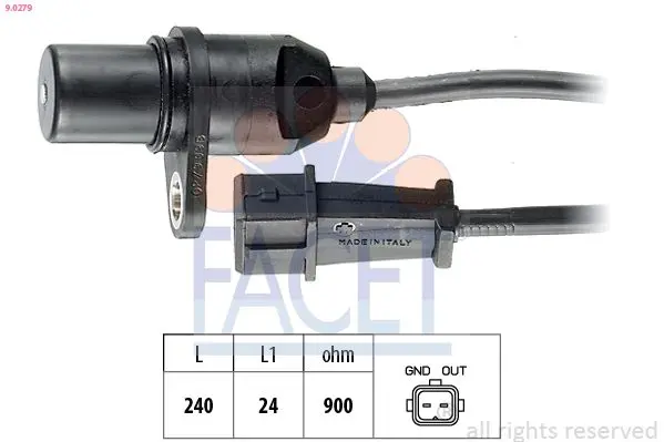 Senzor impulsuri, arbore cotit FACET Made in Italy - OE Equivalent 9.0279