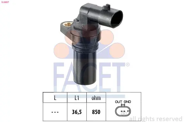 Senzor impulsuri, arbore cotit FACET Made in Italy - OE Equivalent 9.0407