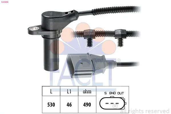 Senzor impulsuri, arbore cotit FACET Made in Italy - OE Equivalent 9.0504