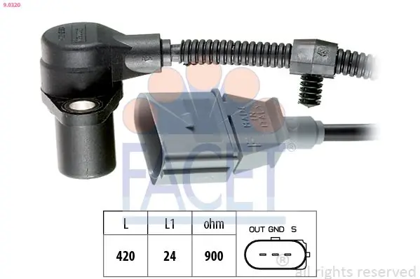 Senzor impulsuri, arbore cotit FACET Made in Italy - OE Equivalent 9.0320