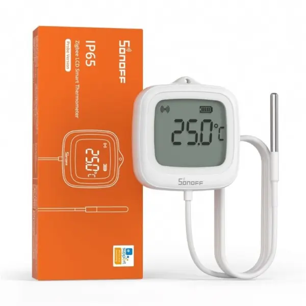 senzor inteligent sonoff snzb-02ld, zigbee 3.0 , temperatura, umiditate si lumina