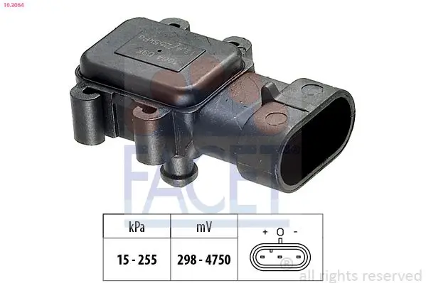 senzor presiune aer FACET Made in Italy - OE Equivalent 10.3064