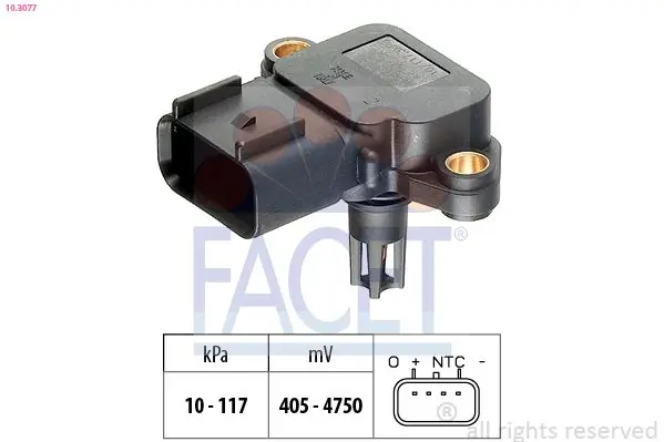 senzor presiune aer FACET Made in Italy - OE Equivalent 10.3077