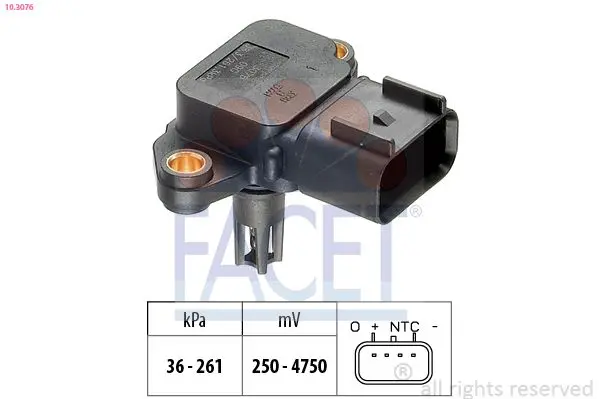 senzor presiune aer FACET Made in Italy - OE Equivalent 10.3076