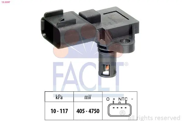 senzor presiune aer FACET Made in Italy - OE Equivalent 10.3097