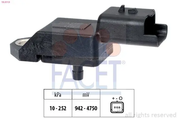 senzor presiune aer FACET Made in Italy - OE Equivalent 10.3113