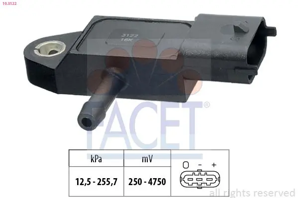 senzor presiune aer FACET Made in Italy - OE Equivalent 10.3122