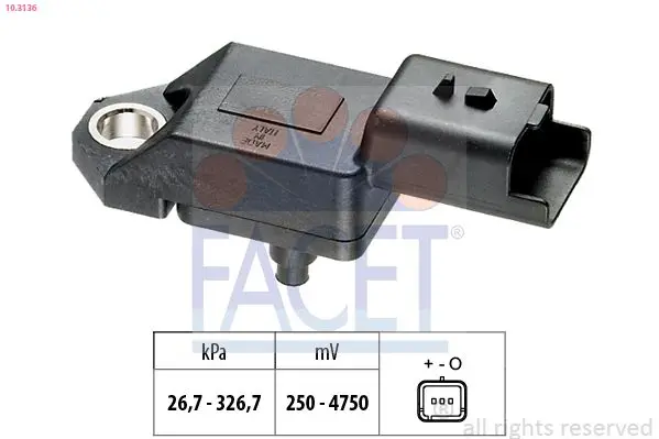 senzor presiune aer FACET Made in Italy - OE Equivalent 10.3136