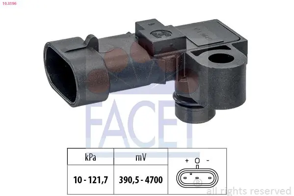 senzor presiune aer FACET Made in Italy - OE Equivalent 10.3196
