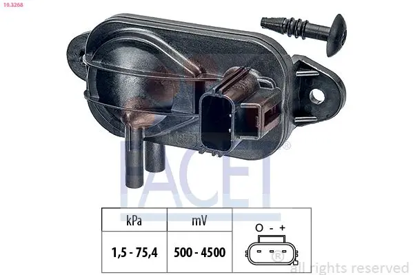 senzor presiune aer FACET Made in Italy - OE Equivalent 10.3268