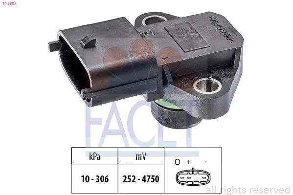 senzor presiune aer FACET Made in Italy - OE Equivalent 10.3392