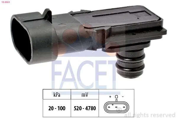 Senzor, presiune galerie admisie FACET Made in Italy - OE Equivalent 10.3023