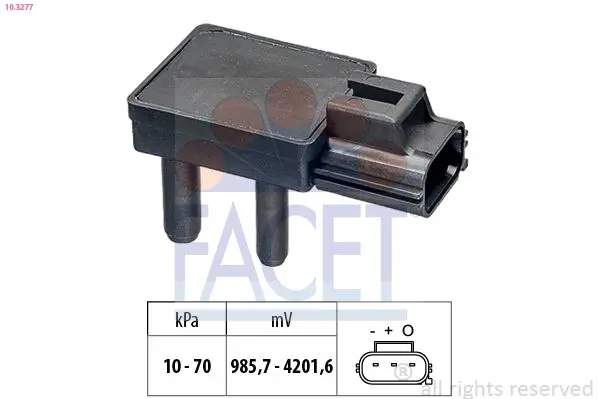 Senzor, presiune gaze evacuare FACET Made in Italy - OE Equivalent 10.3277