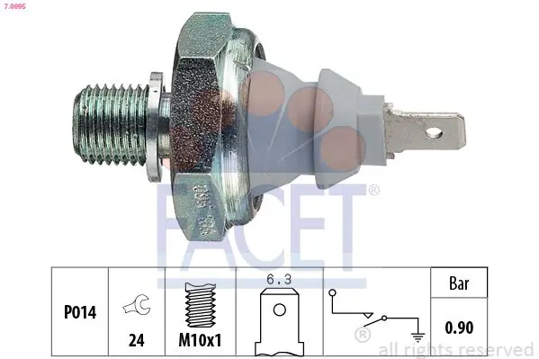 Senzor presiune ulei FACET Made in Italy - OE Equivalent 7.0095