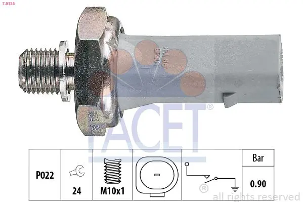 Senzor presiune ulei FACET Made in Italy - OE Equivalent 7.0134