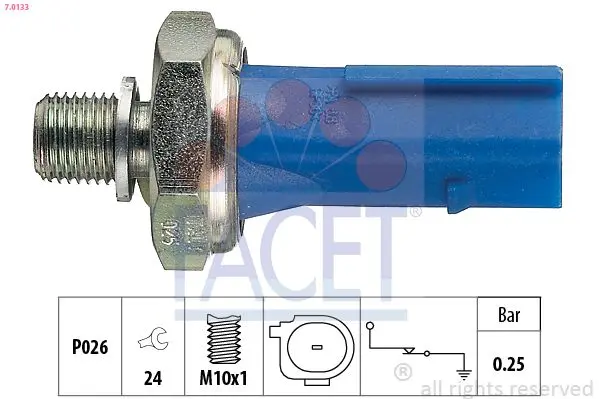 Senzor presiune ulei FACET Made in Italy - OE Equivalent 7.0133