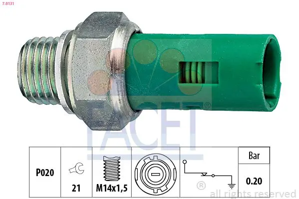 Senzor presiune ulei FACET Made in Italy - OE Equivalent 7.0131