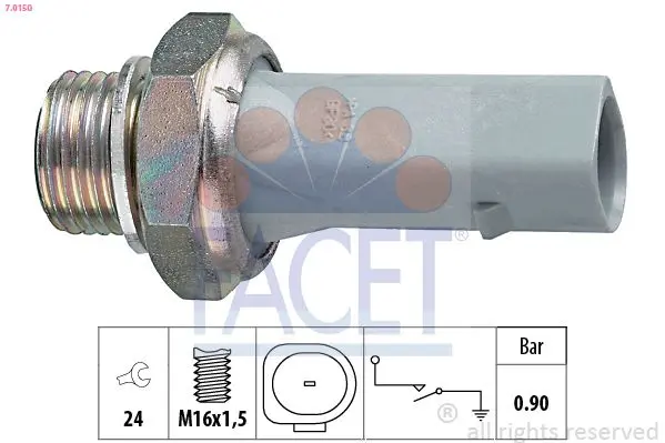 Senzor presiune ulei FACET Made in Italy - OE Equivalent 7.0150