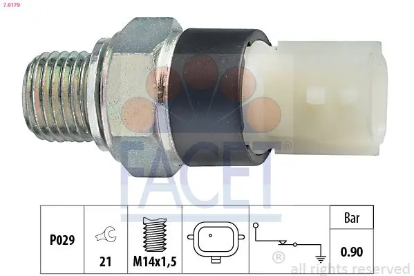 Senzor presiune ulei FACET Made in Italy - OE Equivalent 7.0179