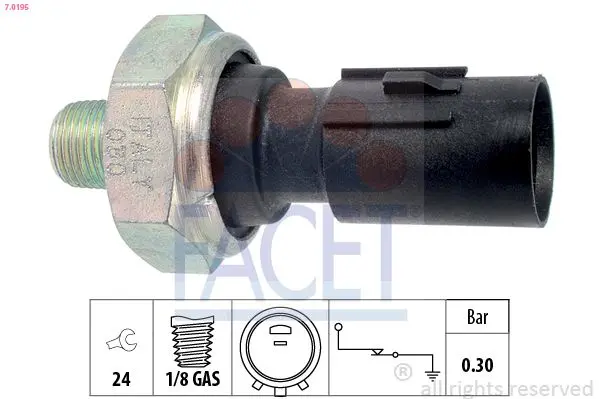 Senzor presiune ulei FACET Made in Italy - OE Equivalent 7.0195